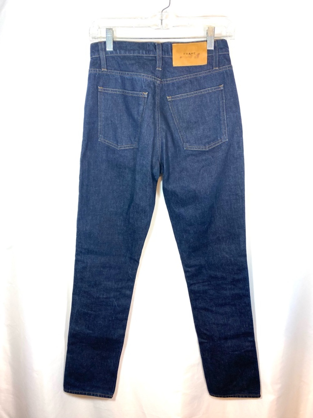 FRAME Le Italien True Straight Dark Blue Denim Jeans 100% Cotton - Picture 3 of 8